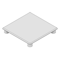 MODULAR SOLUTIONS POLYAMIDE PART END CAP 90MM X 90MM LIGHT GRAY
